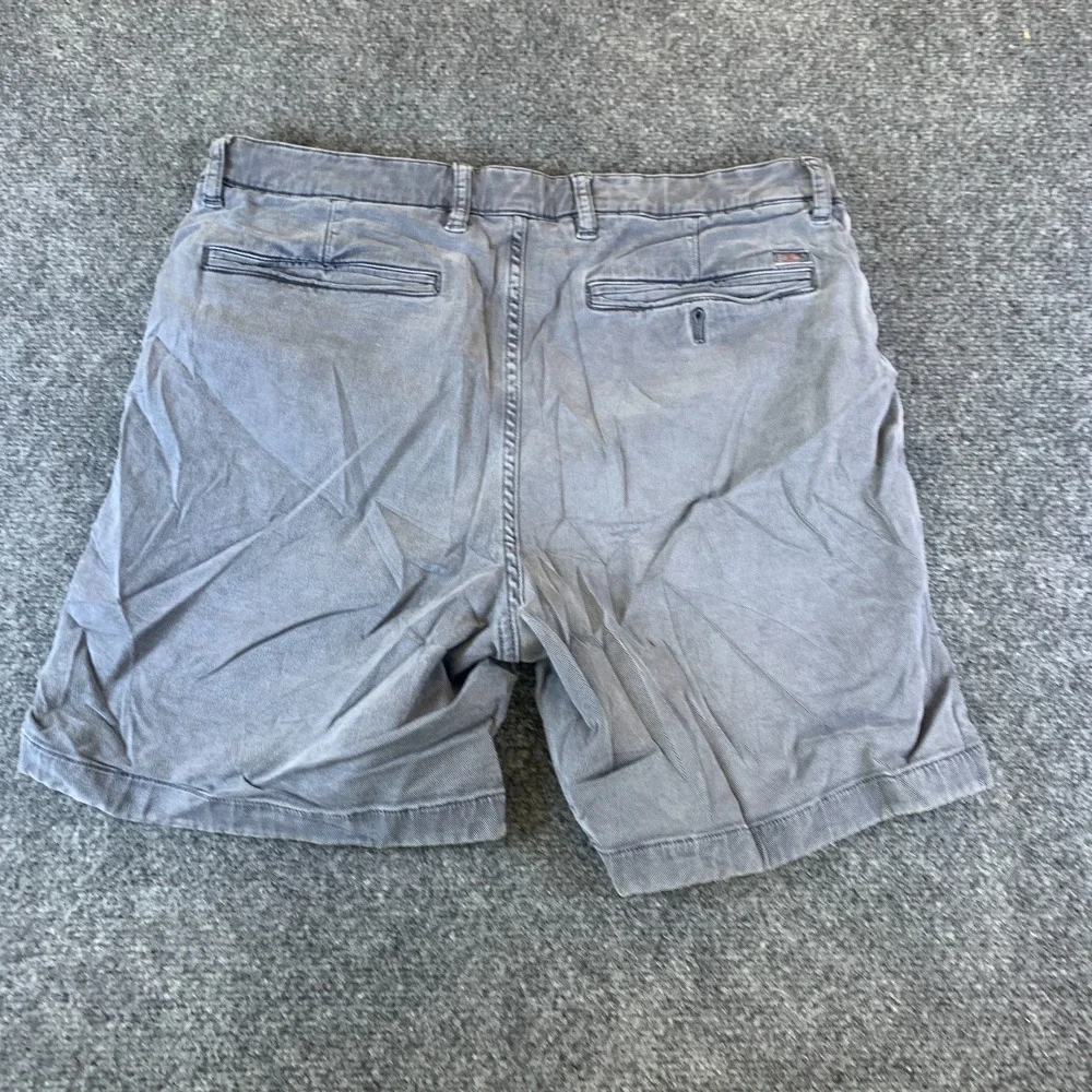 Faherty Chino Shorts Mens 34 Gray Good Coastline Premium Tailored Fit 7in Inseam